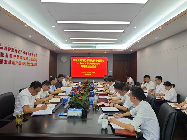 安徽AG真人地产集团本部第一党支部召开主题教育专题组织生涯会